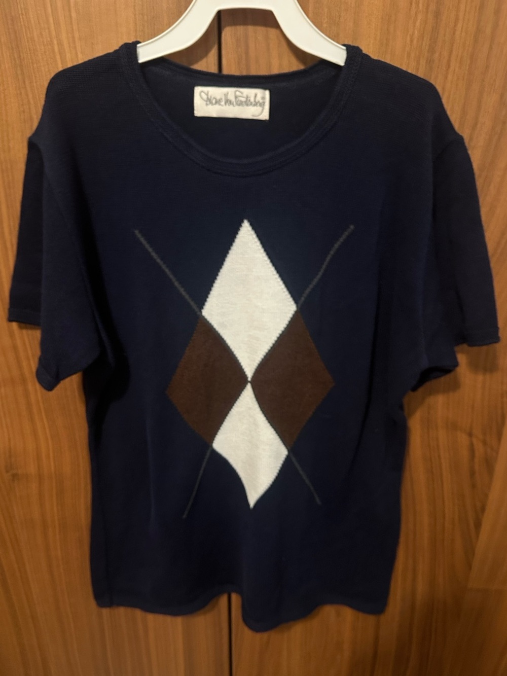 Diane Von Furstenberg Vintage Argyle Shirt